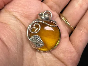 AMBER Pendant - Sterling Silver - Crystal Pendant, Fine Jewelry, Healing Crystals and Stones, L2272