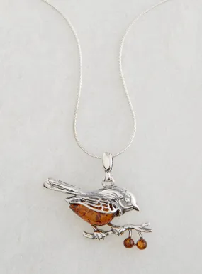 Amber Songbird Necklace