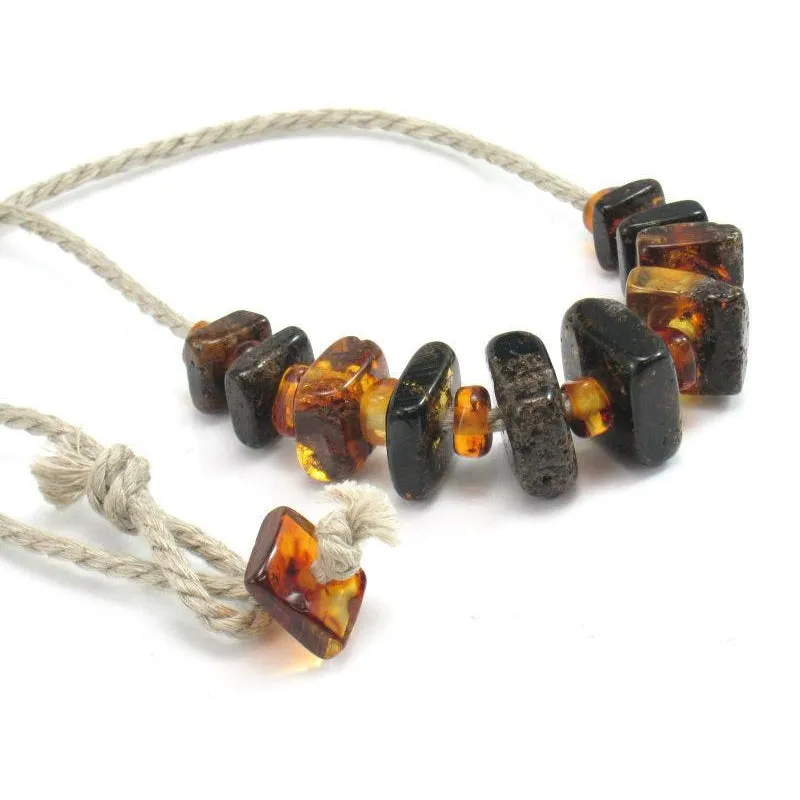 Amber Square Cut Necklace