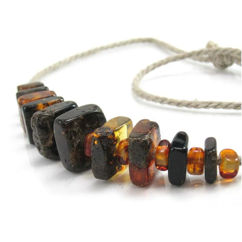 Amber Square Cut Necklace