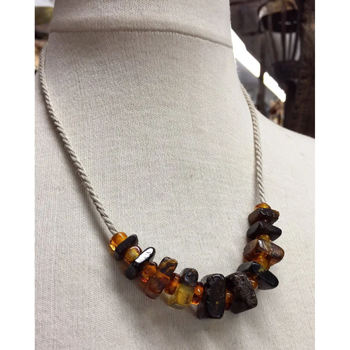 Amber Square Cut Necklace