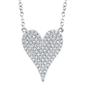 Amor 0.21 Ct Diamond Pave Heart Pendant Necklace