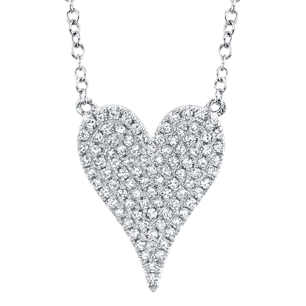 Amor 0.21 Ct Diamond Pave Heart Pendant Necklace