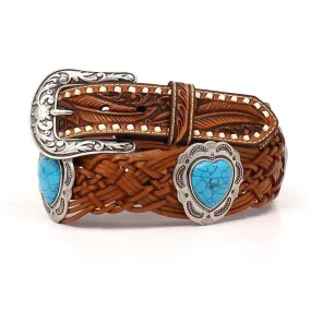 Angel Ranch Braided Heart- Womans Belt