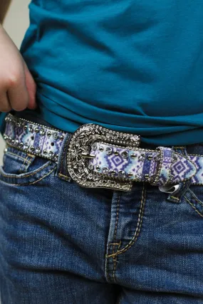 Angel Ranch Girls 1 1/4'' Glitter Aztec Belt