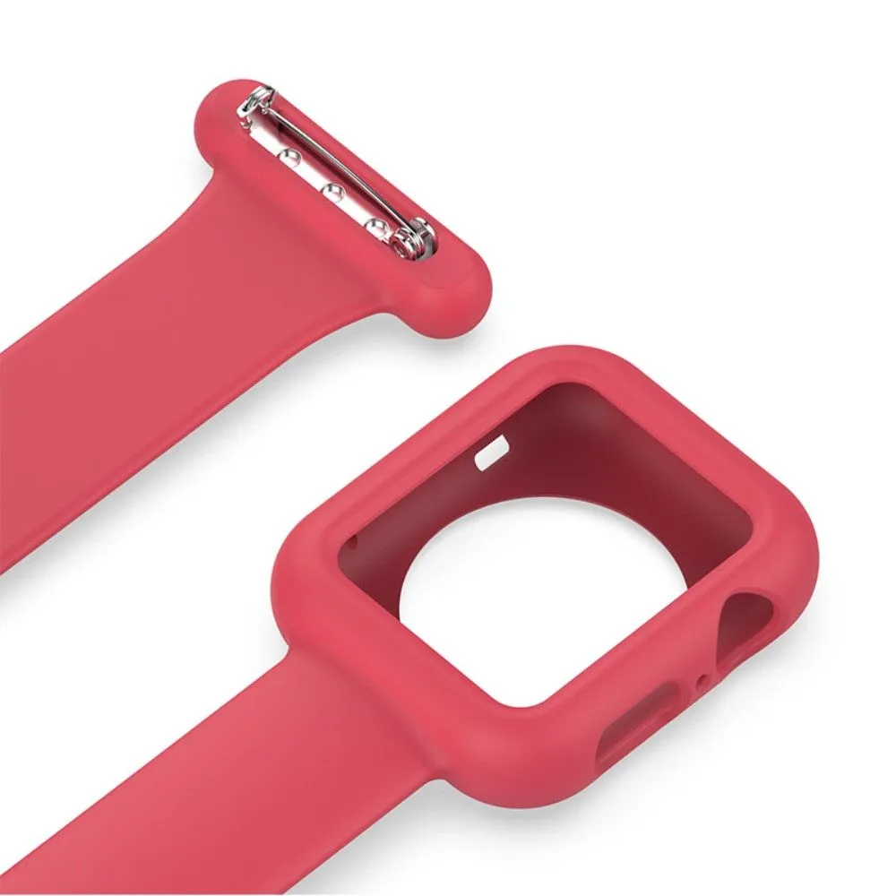 Apple Watch (41mm) doctor nurse silicone watch strap - Red