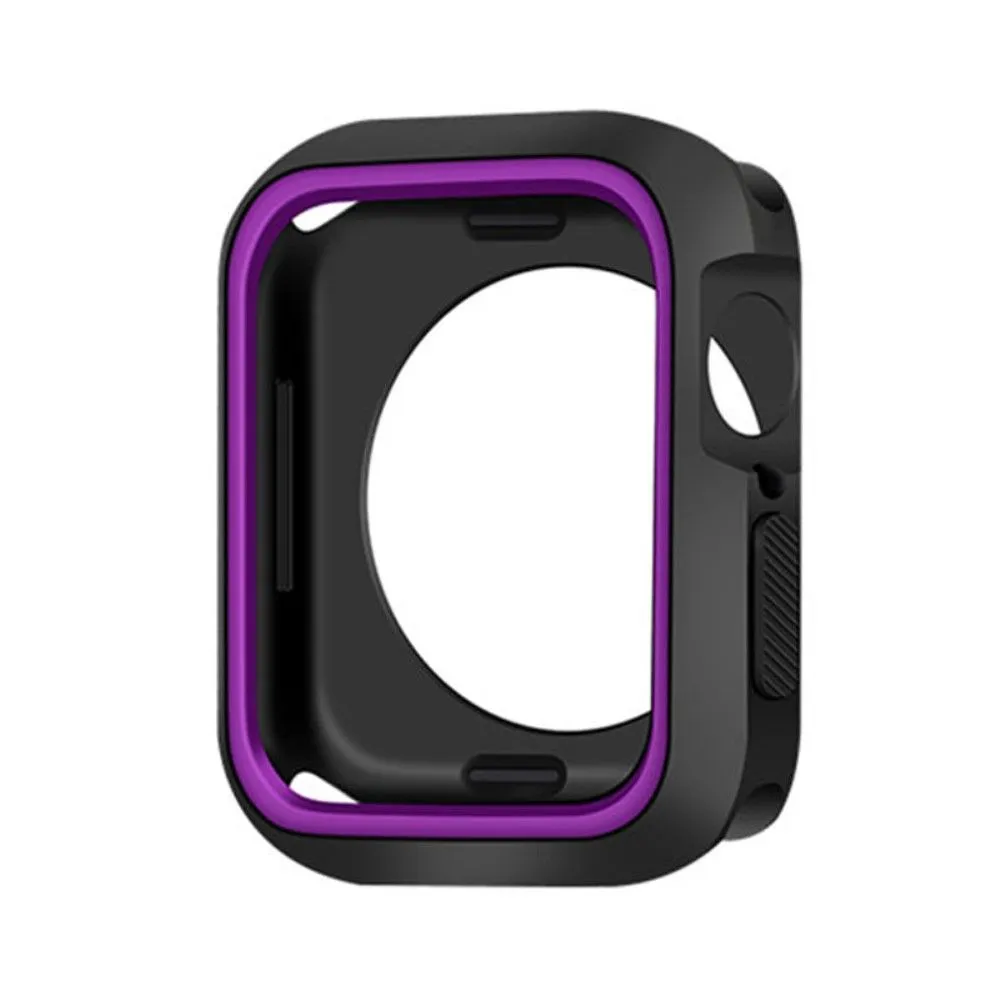 Apple Watch (41mm) dual color TPU cover   watch strap - Black / Purple