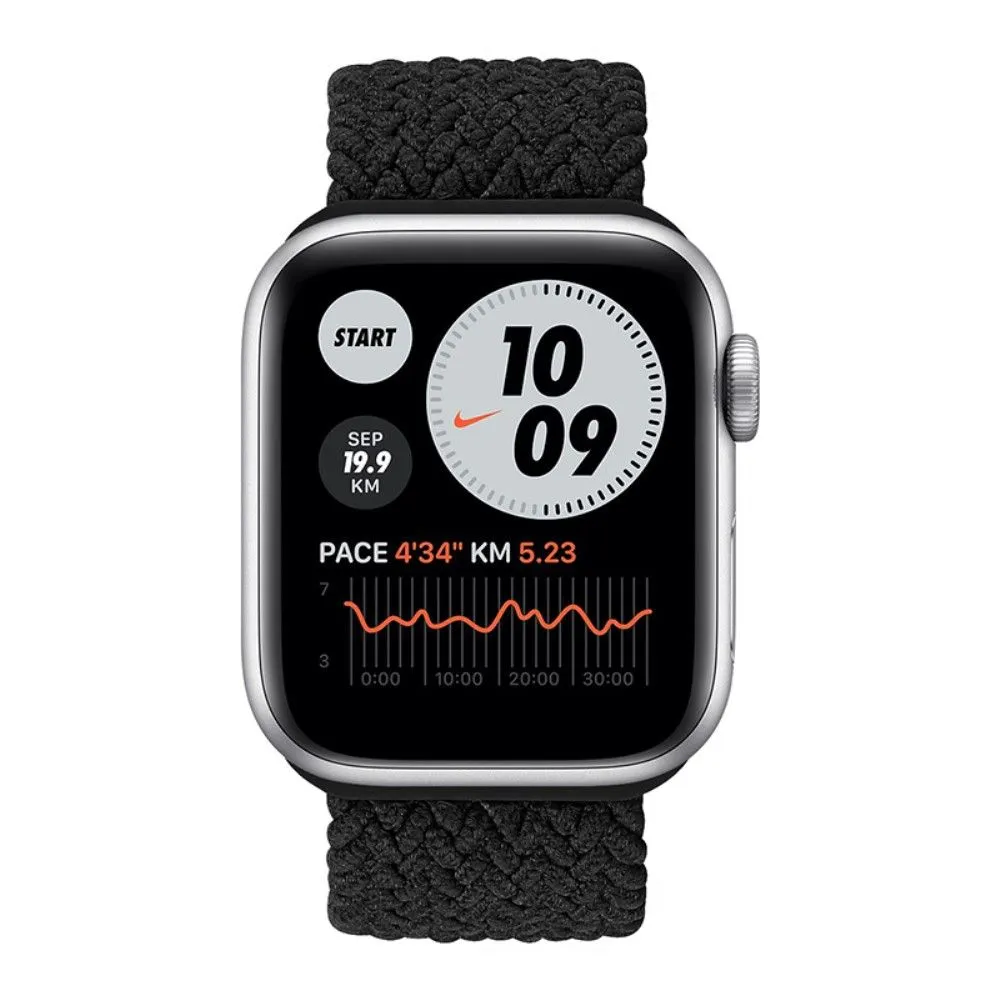 Apple Watch (41mm) elastic watch strap - Black / Size: M