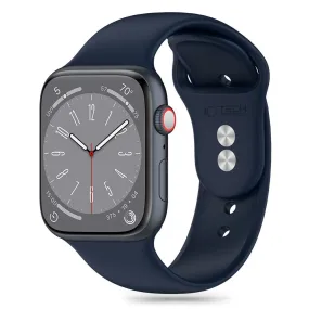 Apple Watch (42/44/SE/45/46/49mm) Tech-Protect Silikone Urrem - Storm Blue