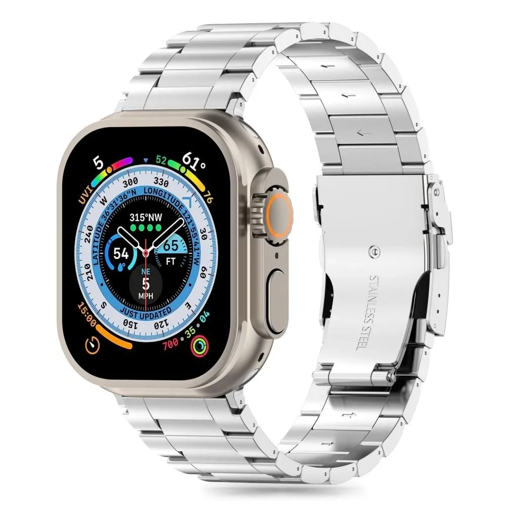 Apple Watch (42/44/SE/45/46/49mm) Tech-Protect Stainless Pro Urrem - Sølv