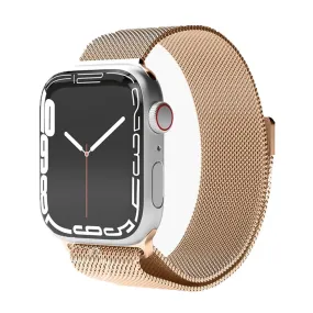 Apple Watch (42/44/SE/45/46/49mm) Vonmählen Milanese Loop Rustfri Stål Rem - Rose Gold