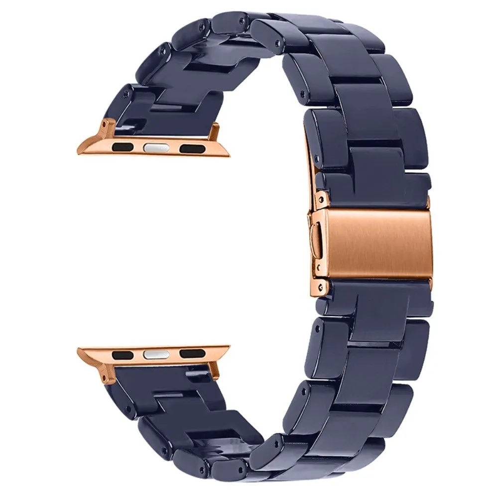 Apple Watch (45mm) 3 bead resin watch strap - Midnight Blue