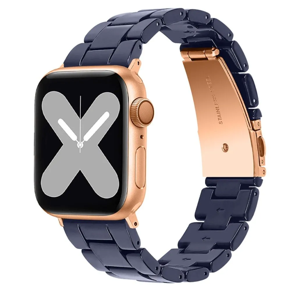 Apple Watch (45mm) 3 bead resin watch strap - Midnight Blue