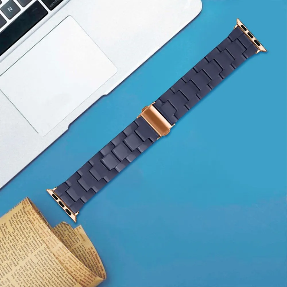 Apple Watch (45mm) 3 bead resin watch strap - Midnight Blue