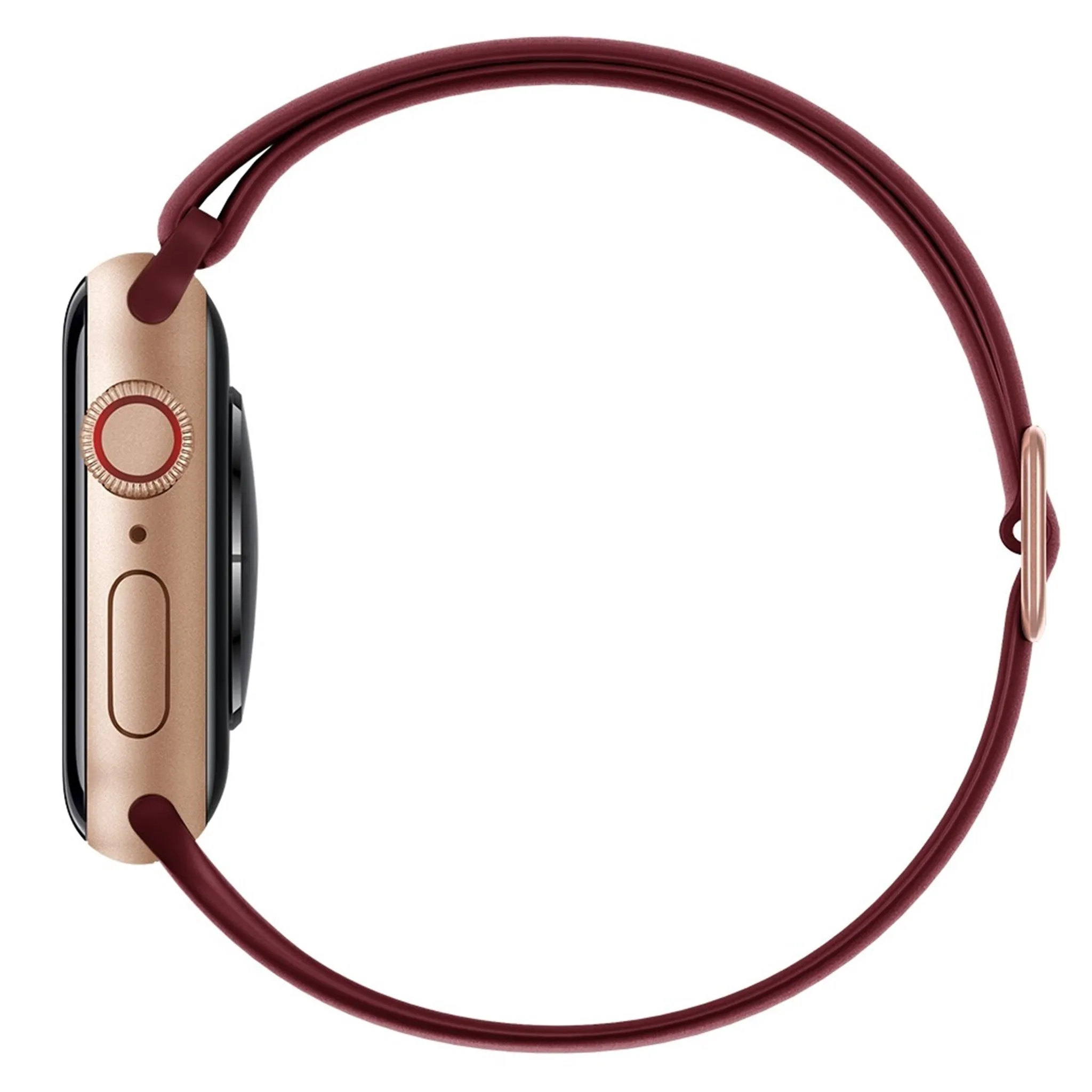 Apple Watch (45mm) elegant silicone watch strap - Wine Red