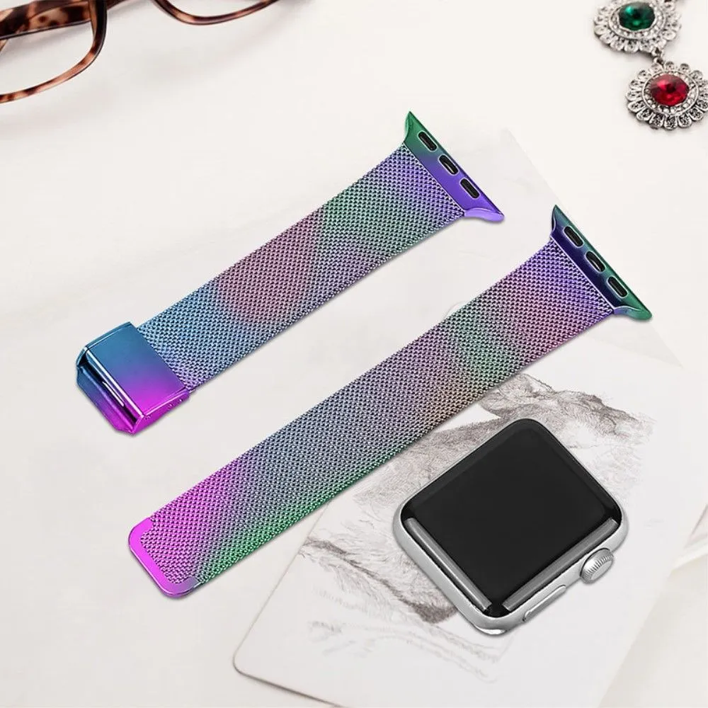 Apple Watch (45mm) milanese stainless steel watch strap - Multi-color