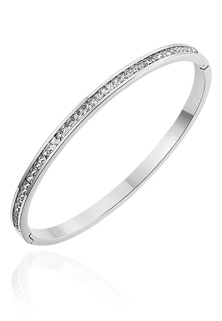 Arya Single Row Zirconia Bangle