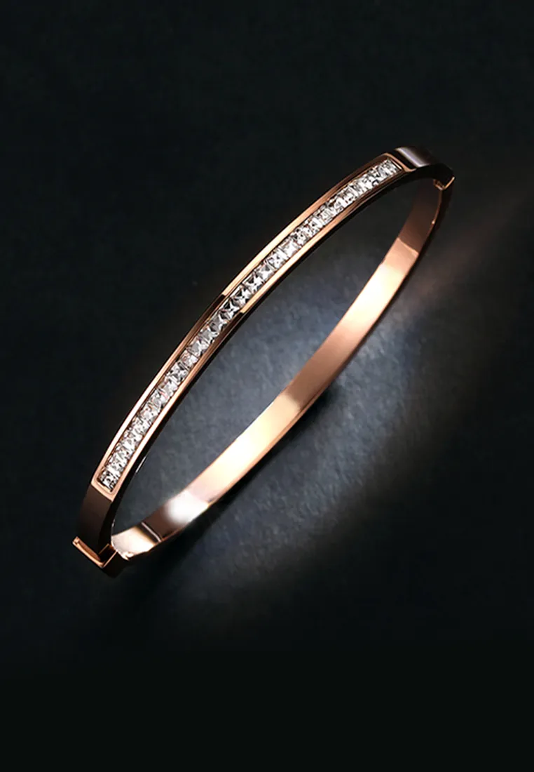 Arya Single Row Zirconia Bangle