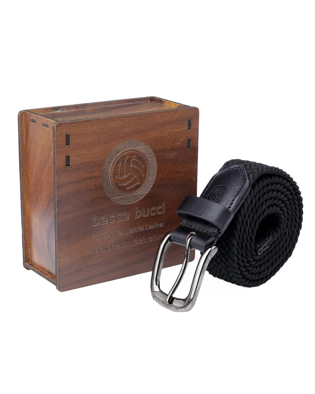 Bacca Bucci Men's Elastic Braided Golf Belt