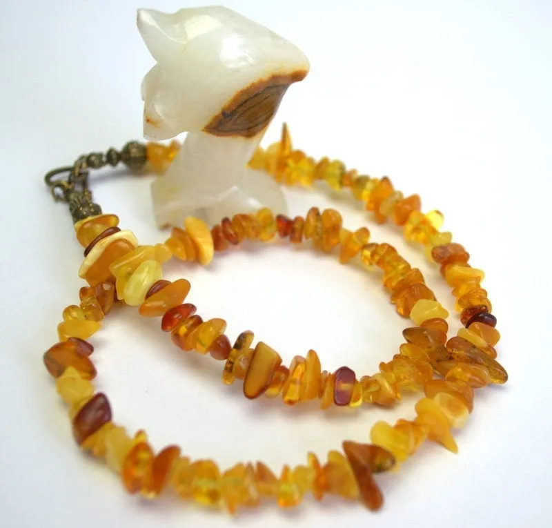 Baltic amber Necklace Natural polished Baltic Amber necklace for women adult jewelry Statement Boho Amber Necklace Genuine Baltic Amber