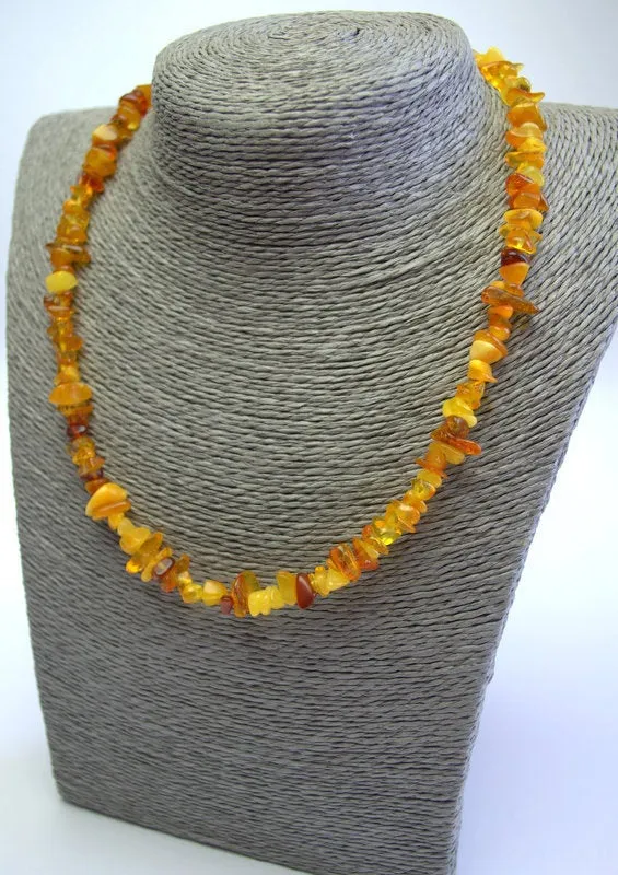 Baltic amber Necklace Natural polished Baltic Amber necklace for women adult jewelry Statement Boho Amber Necklace Genuine Baltic Amber