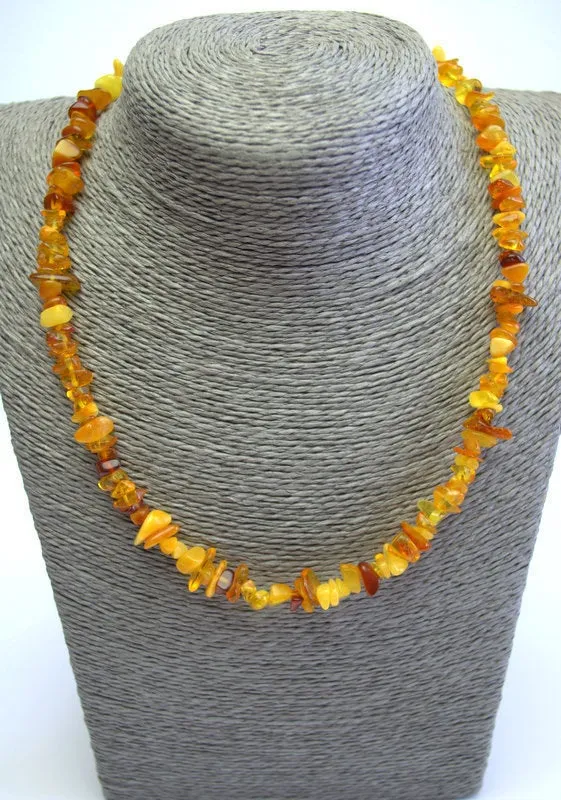 Baltic amber Necklace Natural polished Baltic Amber necklace for women adult jewelry Statement Boho Amber Necklace Genuine Baltic Amber