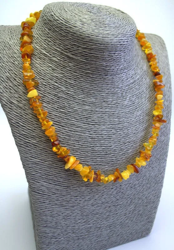 Baltic amber Necklace Natural polished Baltic Amber necklace for women adult jewelry Statement Boho Amber Necklace Genuine Baltic Amber