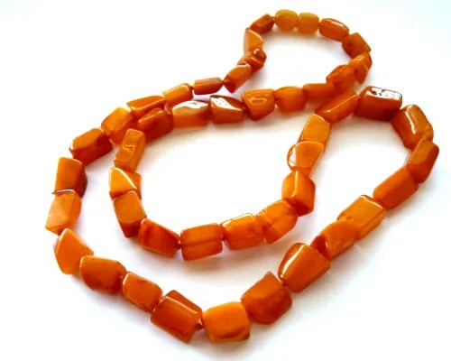 Baltic Amber Necklace yolk Antique Butterscotch Unisex Jewelry Beads 21.65″ 17.2 gram