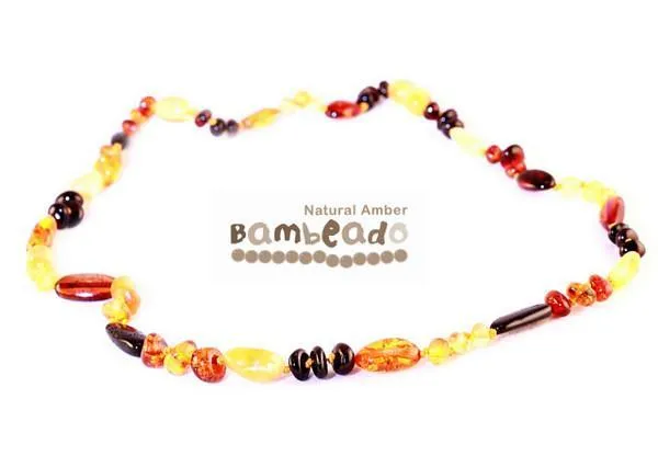 Bambeado Child Necklace Bean 37cm-Mixed