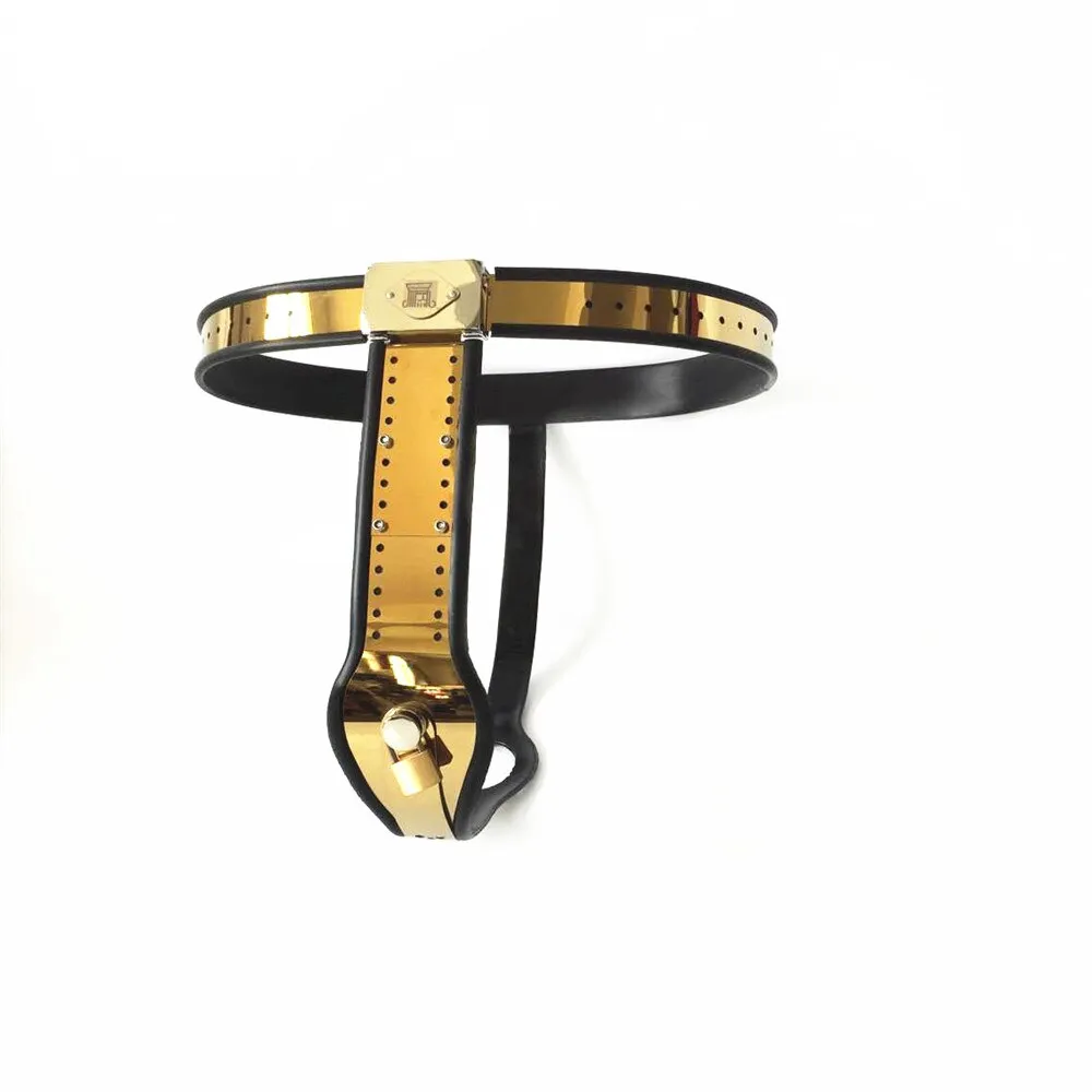 BDSM Stainless Steel Women Gold Chastity Belt