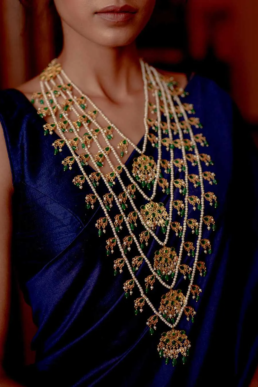 Benazir Gold Plated Layered Necklace