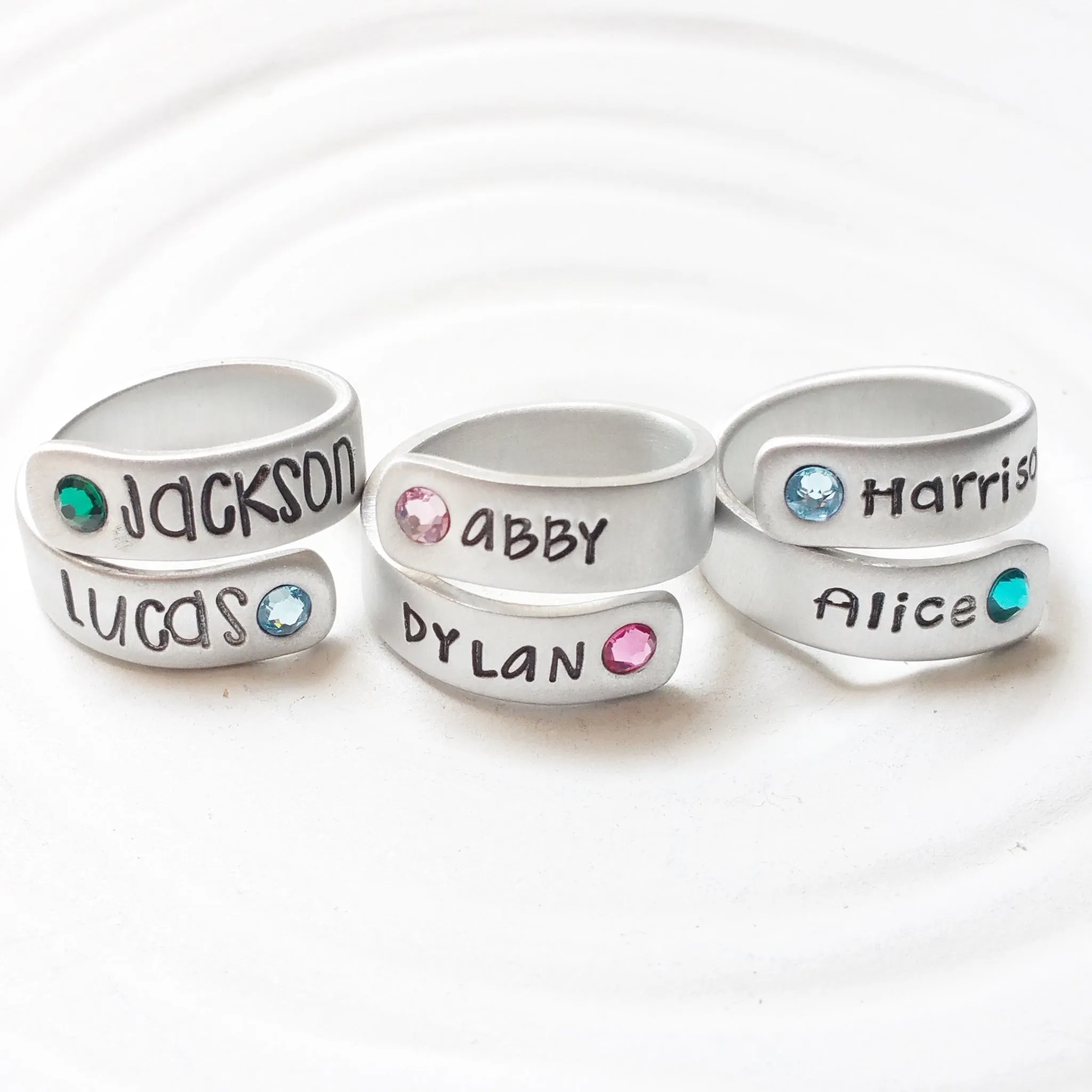 Birthstone Wrap Rings | Mother's Ring