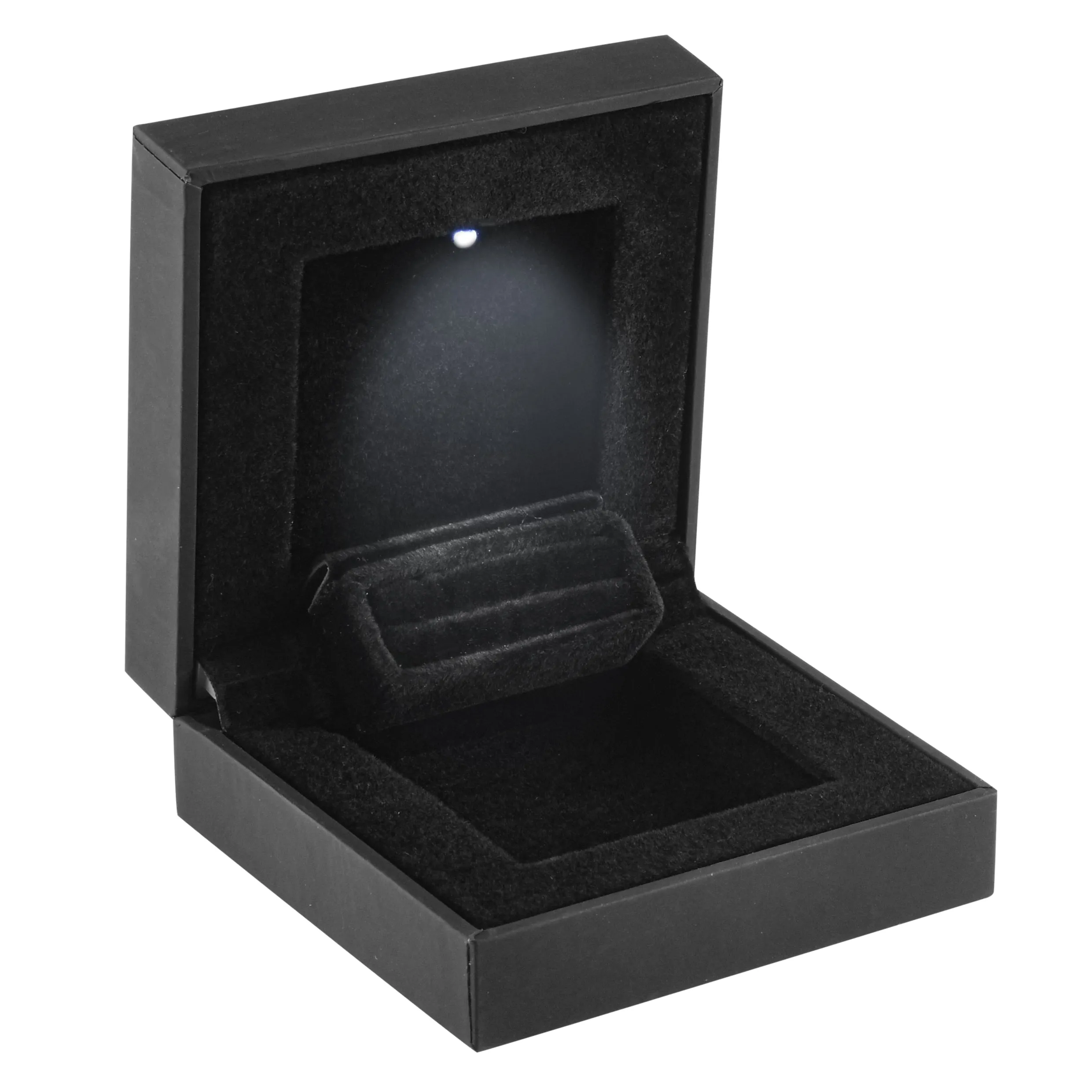 Black LED Slim Engagement Proposal Ring Box