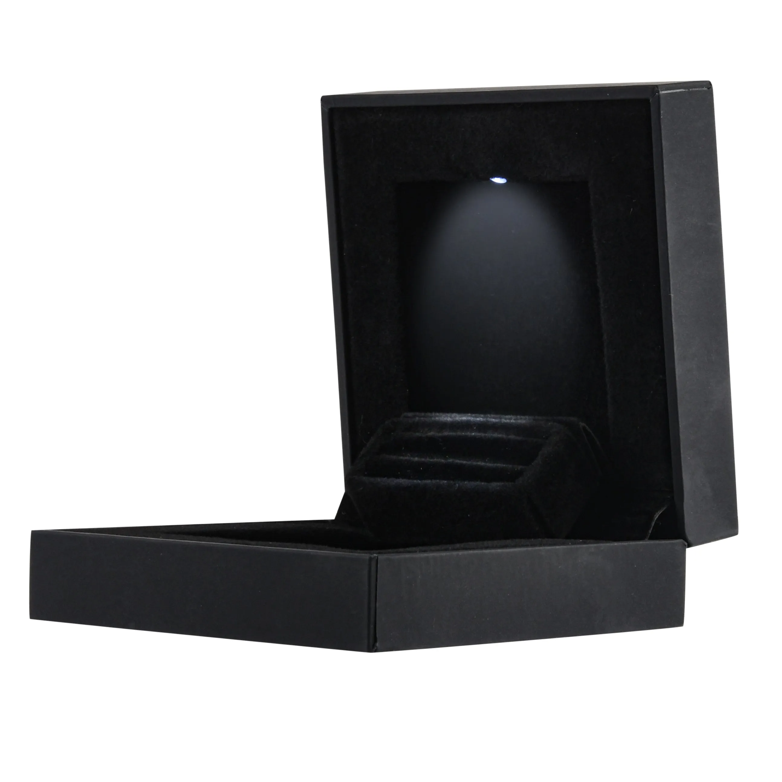 Black LED Slim Engagement Proposal Ring Box