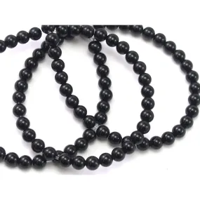 Black Onyx 4mm Smooth Rounds Strand