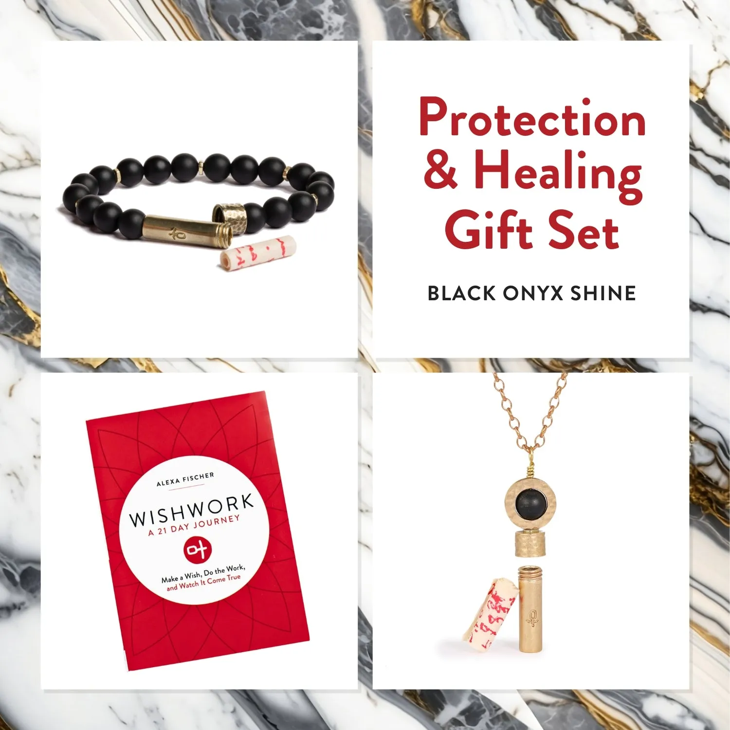 Black Onyx Shine Intention Jewelry Gift Set