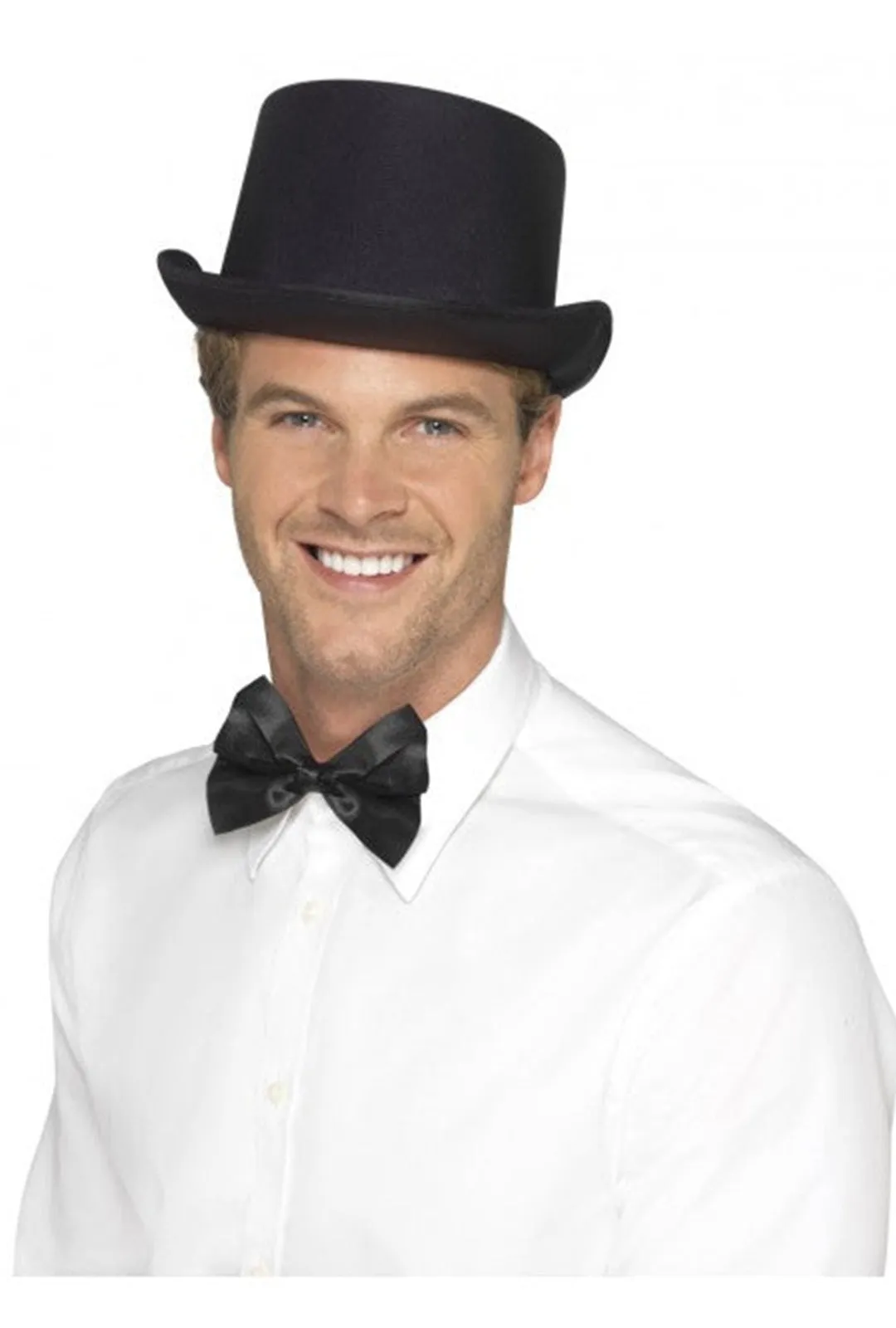 Black Satin Look Top Hat