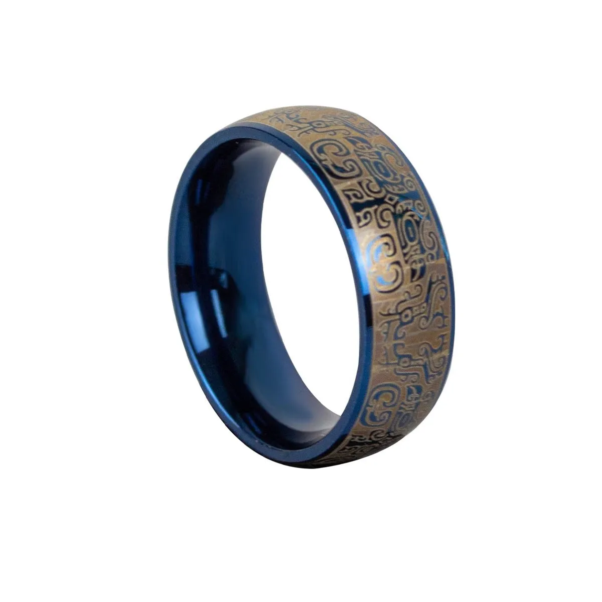 BLUE GRAFFITI RING