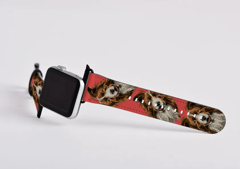 Border Collie Soho Orange Apple Watch Strap