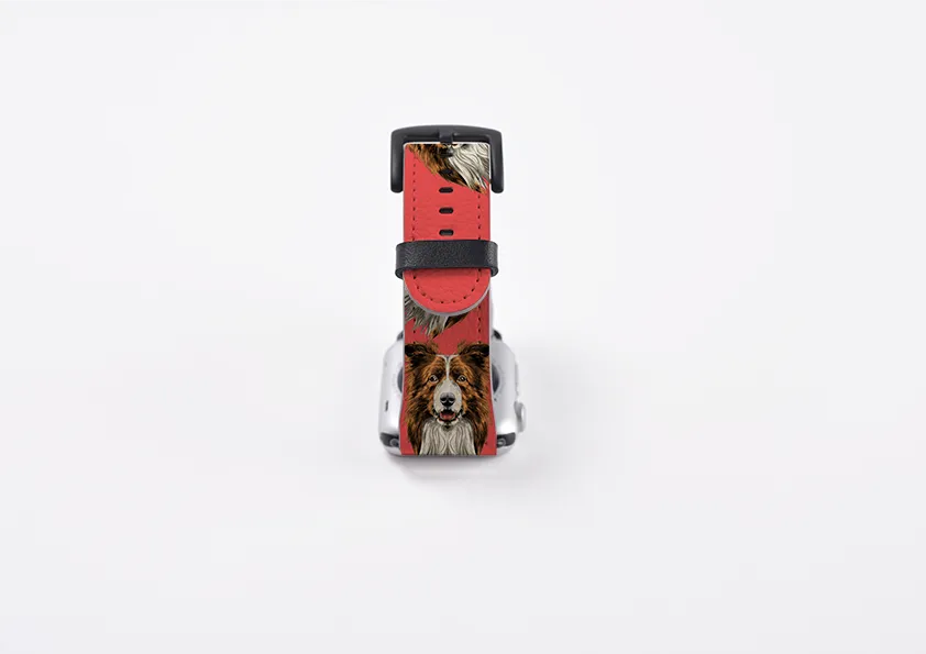 Border Collie Soho Orange Apple Watch Strap