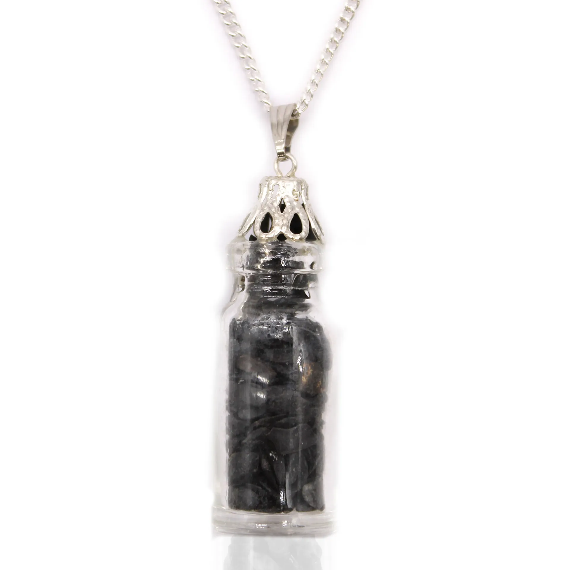 Bottled Gemstones Necklace - Black Onyx | Elegant and Powerful