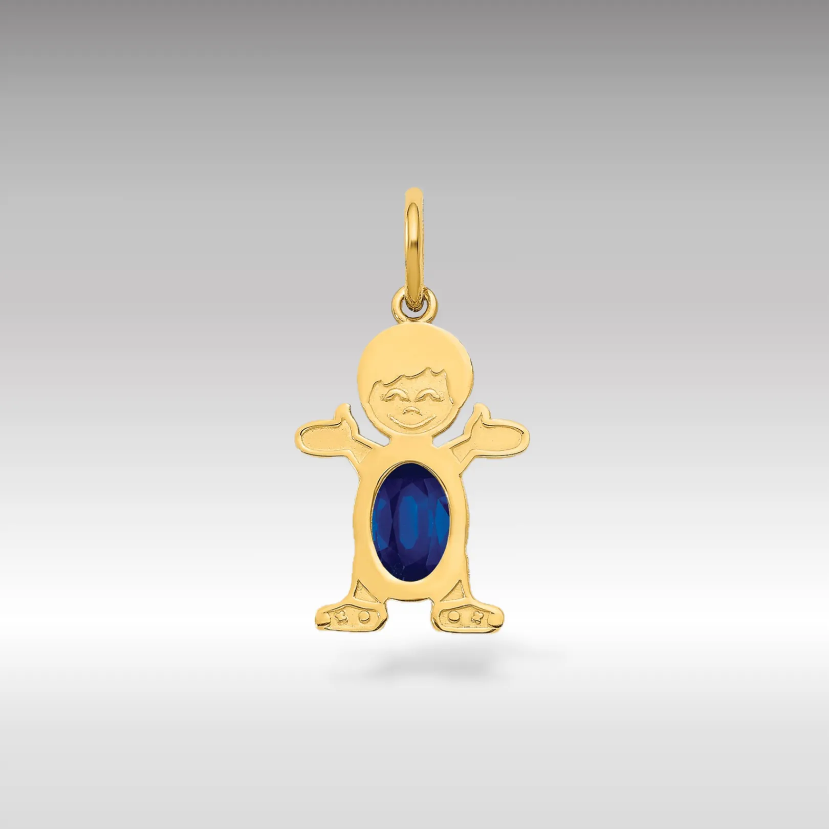 Boy September Birthstone Sapphire Pendant