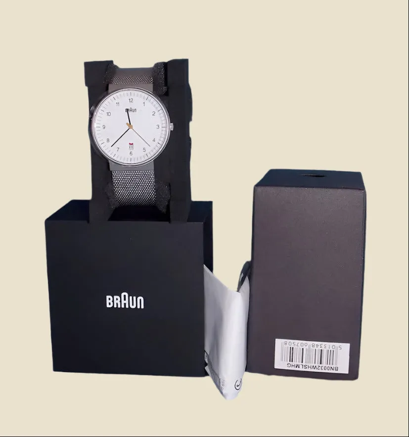 Braun BN0032 Quartz Analogue Three Hand And Date Wristwatch