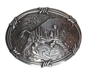 Buffalo Sunset Belt Buckle