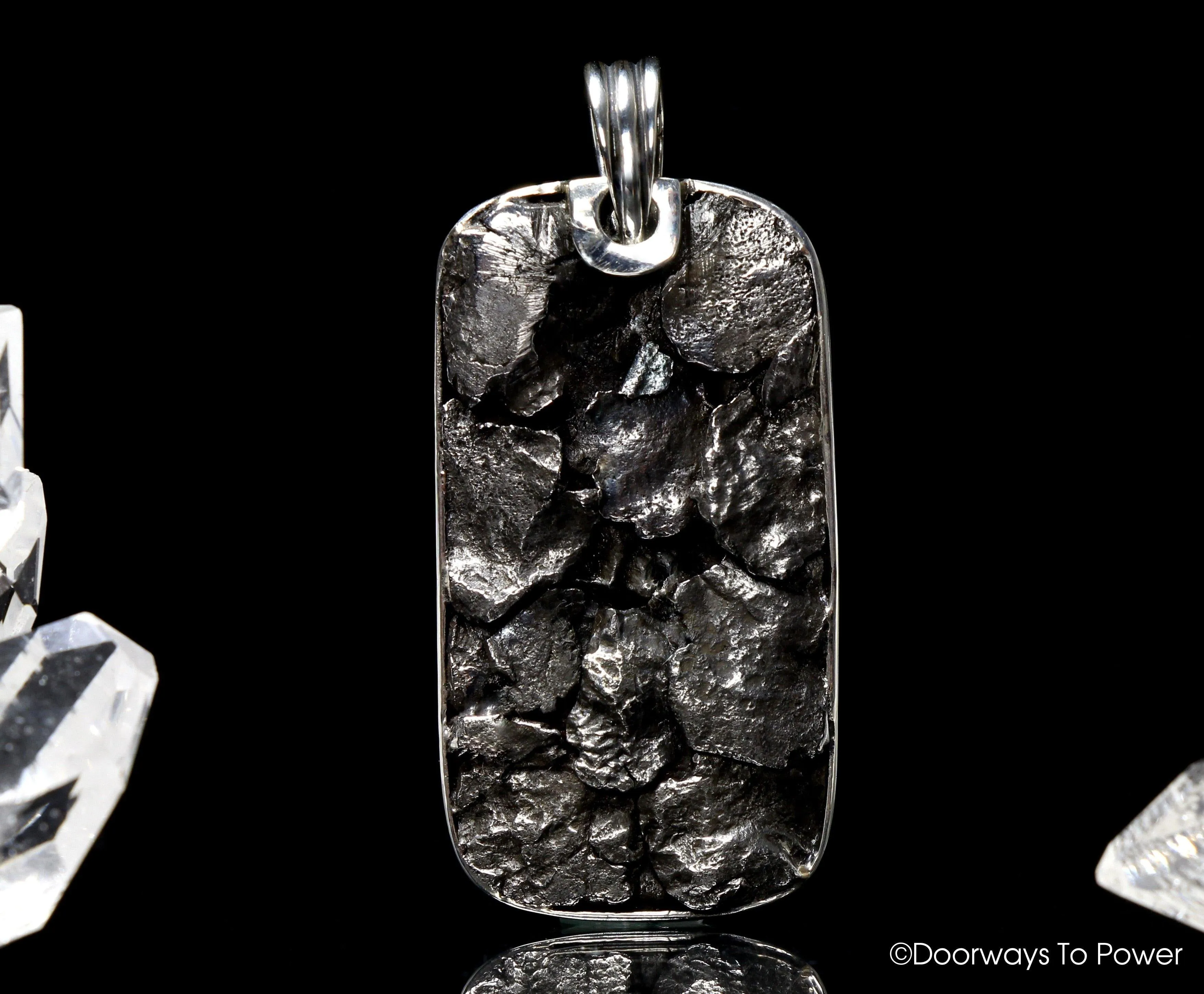 Campo del Cielo Meteorite Pendant 'Galactic Star Being' .925 SS