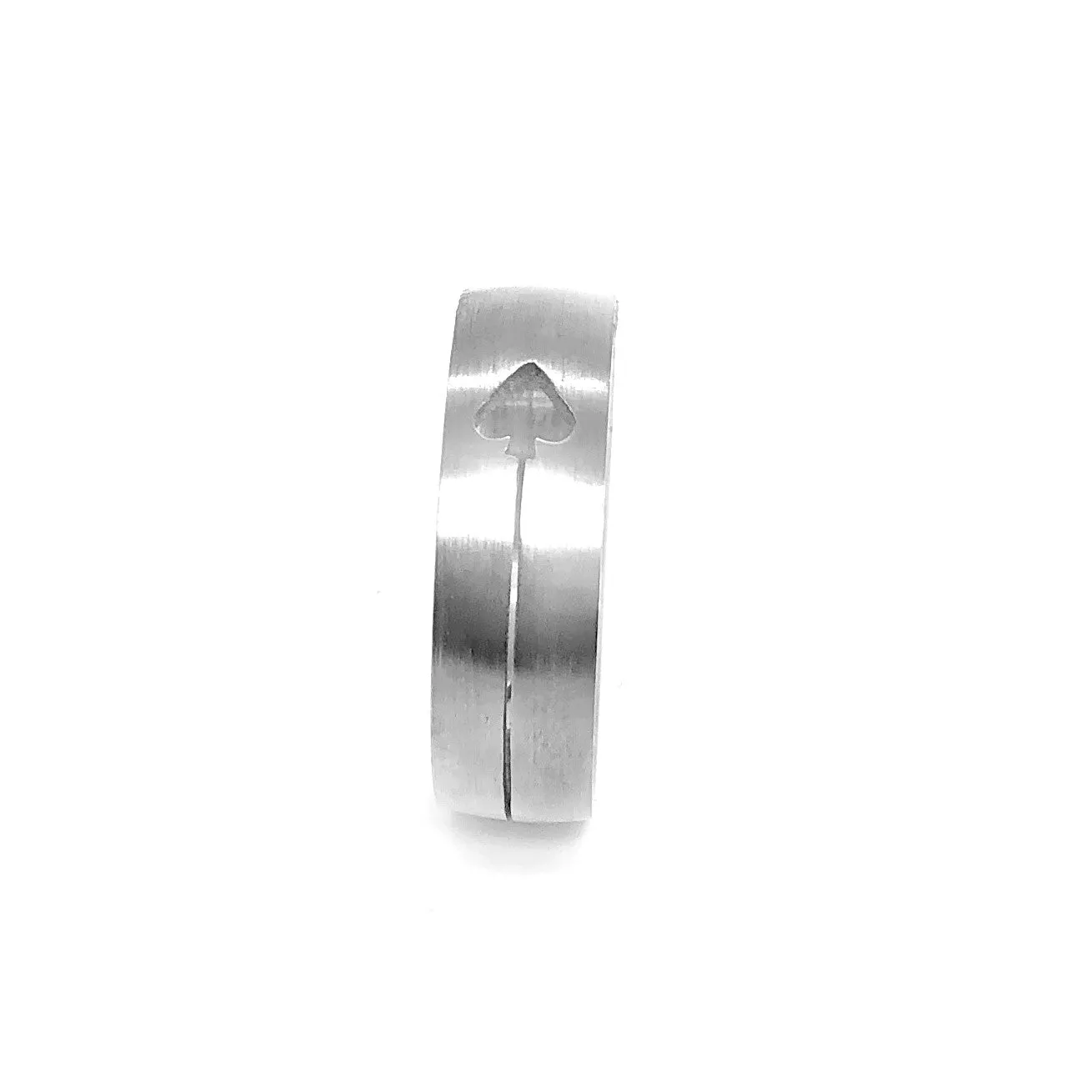 Card Symbol Cut Out Stainless Steel Ring