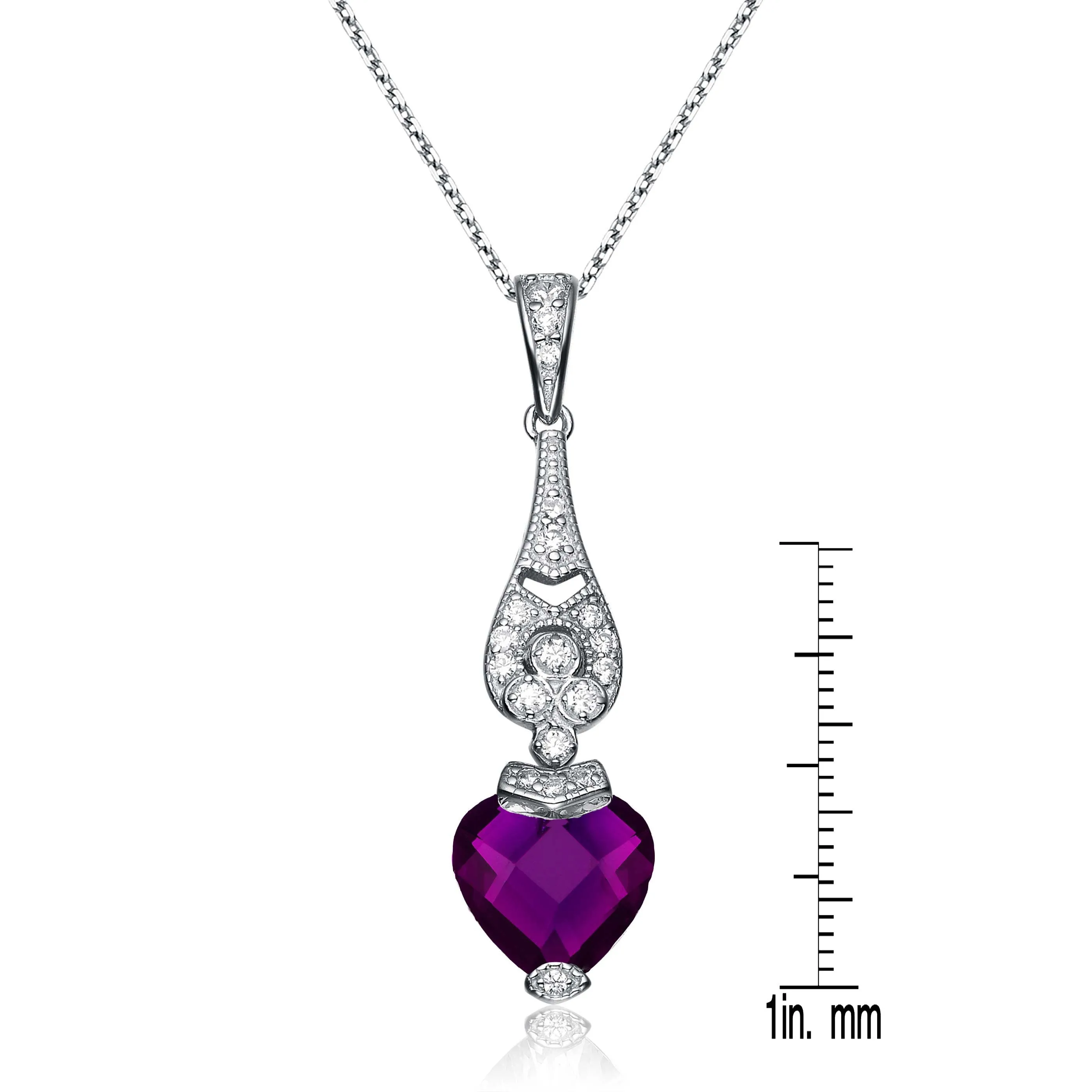 Caroline Heart Shaped Pendant Necklace