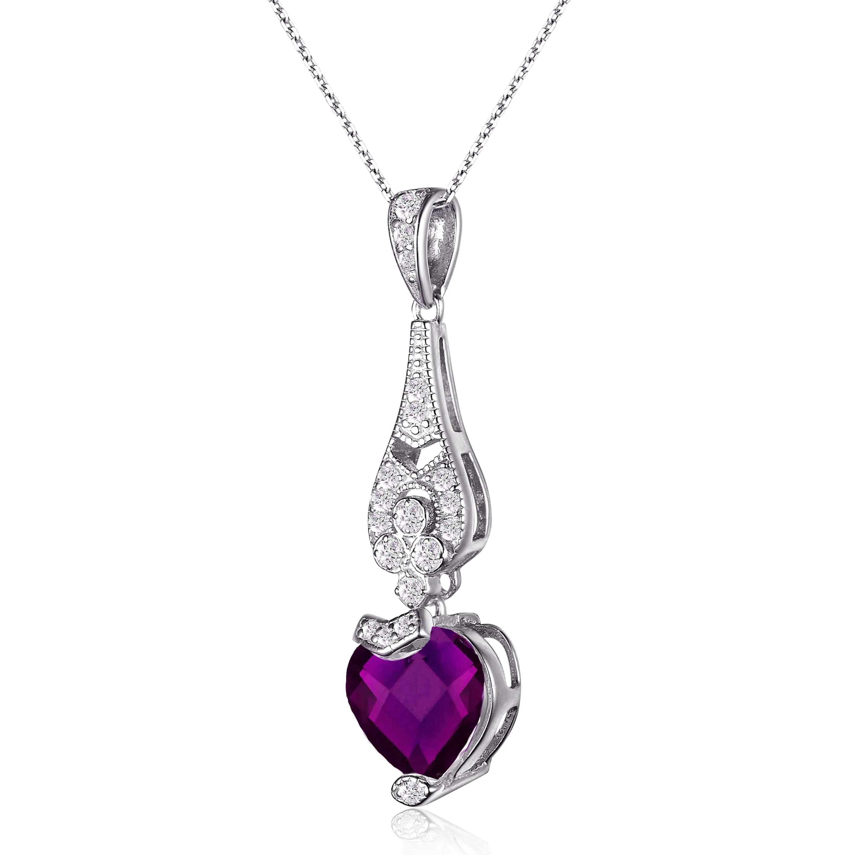 Caroline Heart Shaped Pendant Necklace