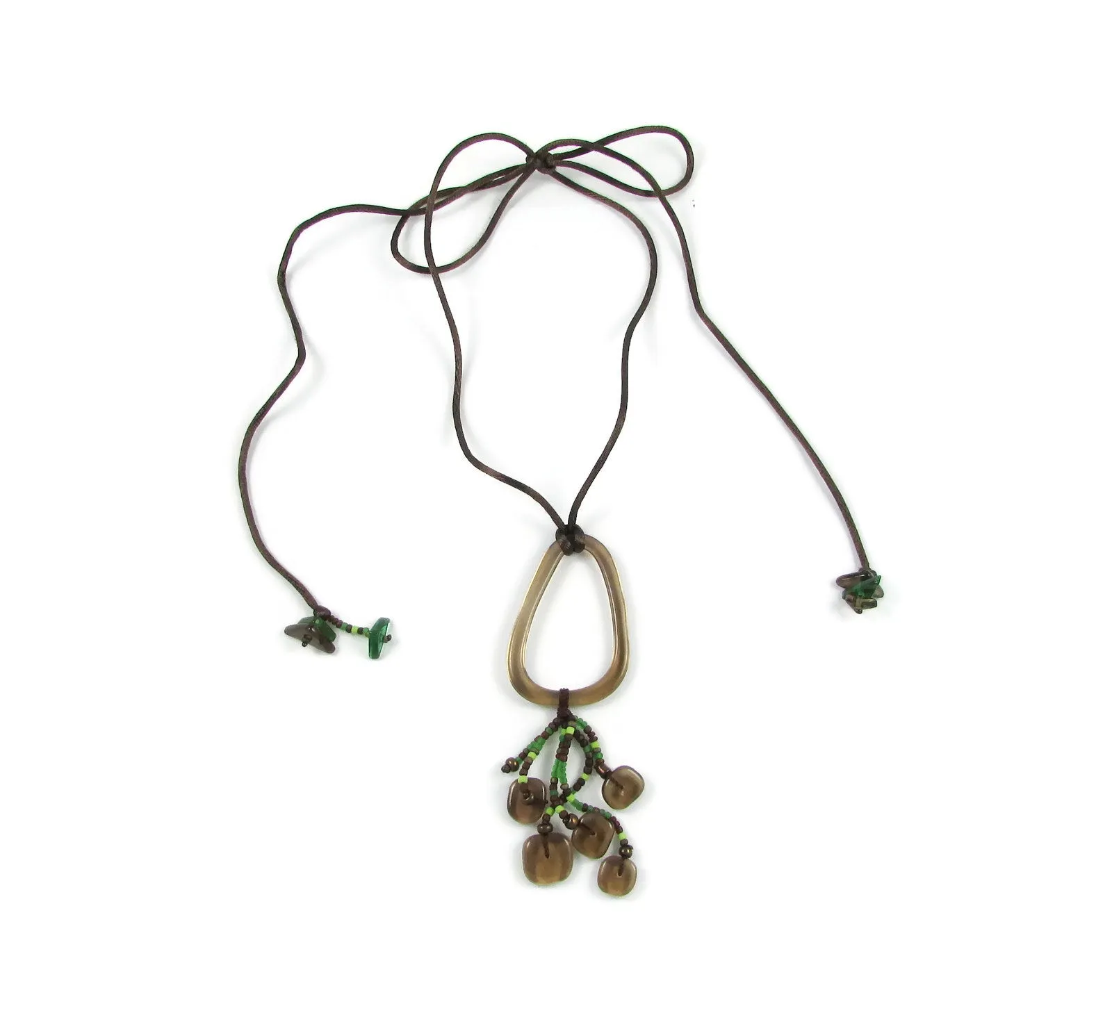 Chaquiras Glass Necklace - Green