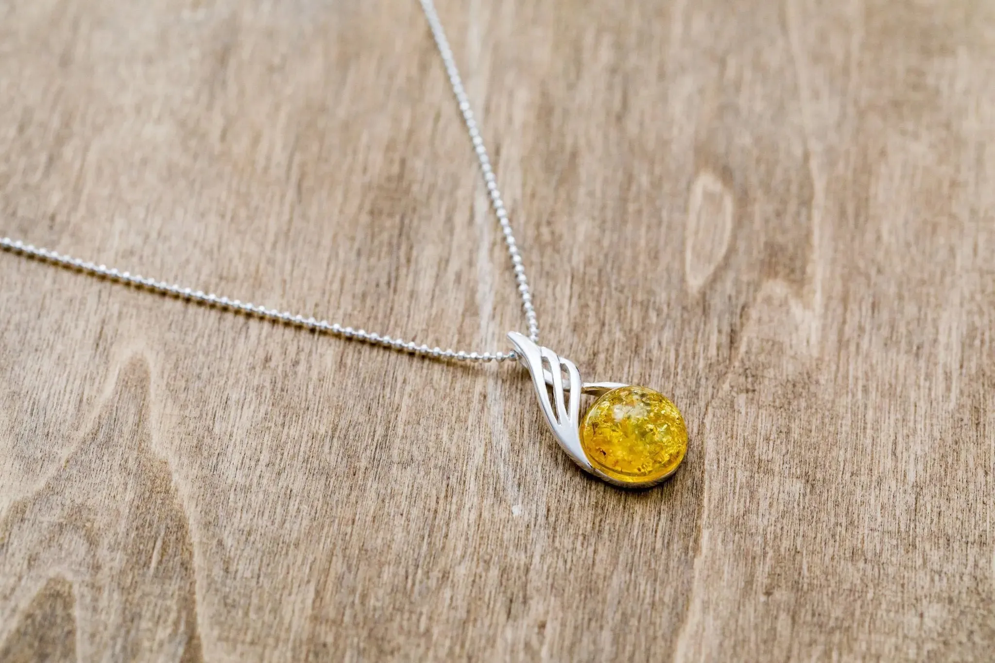 Citrus Amber Orb Pendant